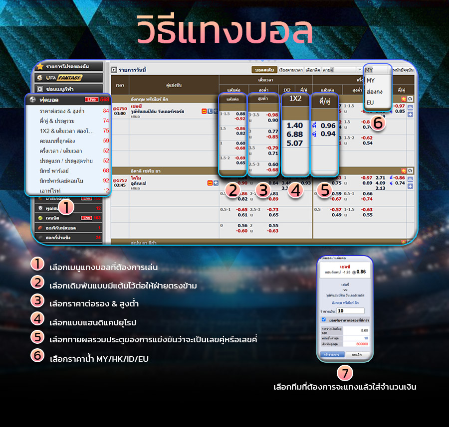 วิธีแทงบอลเดี่ยว UFABET เว็บแทงบอลออนไลน์